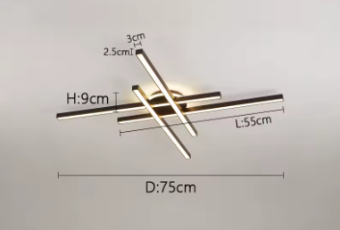 LED Ceiling Light – Modern 4-Bulb Aluminum Fixture for Living Spaces