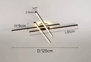 LED Ceiling Light – Modern 4-Bulb Aluminum Fixture for Living Spaces