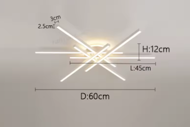 LED Ceiling Light – Modern 4-Bulb Aluminum Fixture for Living Spaces