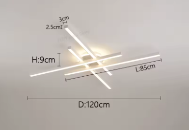 LED Ceiling Light – Modern 4-Bulb Aluminum Fixture for Living Spaces