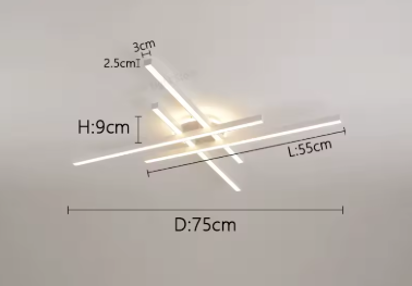 LED Ceiling Light – Modern 4-Bulb Aluminum Fixture for Living Spaces