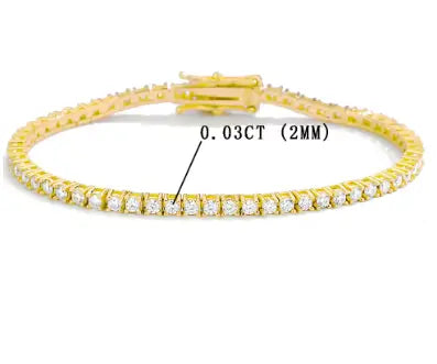 Moissanite Vintage Bracelet – 925 Sterling Silver Unisex Jewelry SF