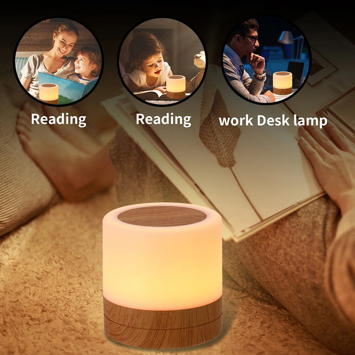 Rechargeable Table Lamp – 360° Dimmable Lighting with Hook Design for Bedroom & Decor - Samanta Factory