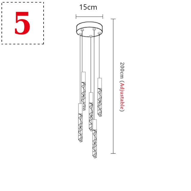 Modern Pendant Light – Luminous Acrylic with Brushed Aluminum Finish - Samanta Factory