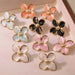 Stud Earrings – Vintage Petal Design in Stainless Steel SF