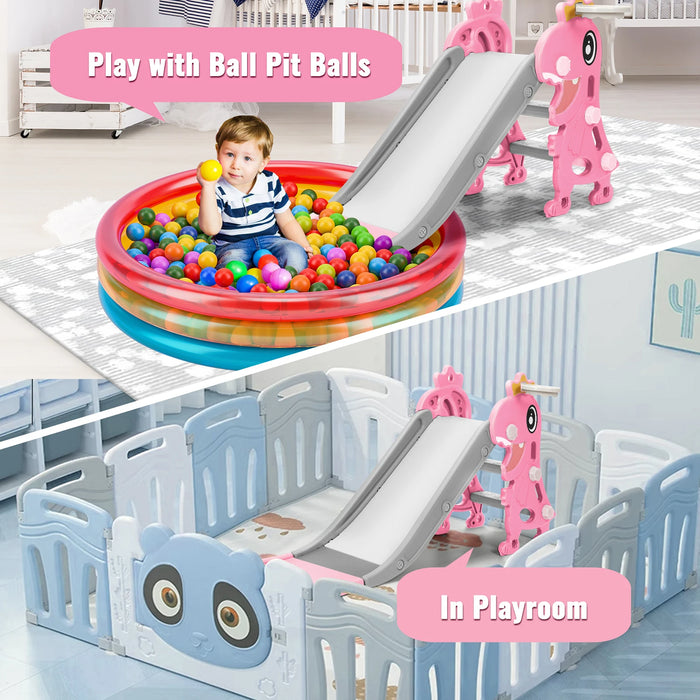 Kids Indoor Dinosaur Slide – Foldable Play Slide with Non-Slip Stairs for Ages 1–8