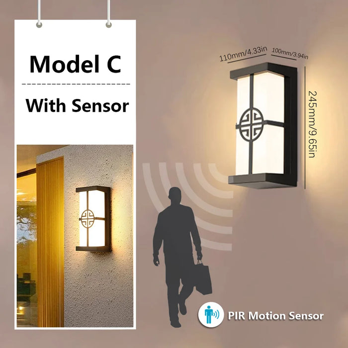 Modern LED Wall Light with Radar Motion Sensor – 16W/30W Waterproof IP55 ABS Lamp for Indoor & Outdoor Lighting - Samanta Factory
