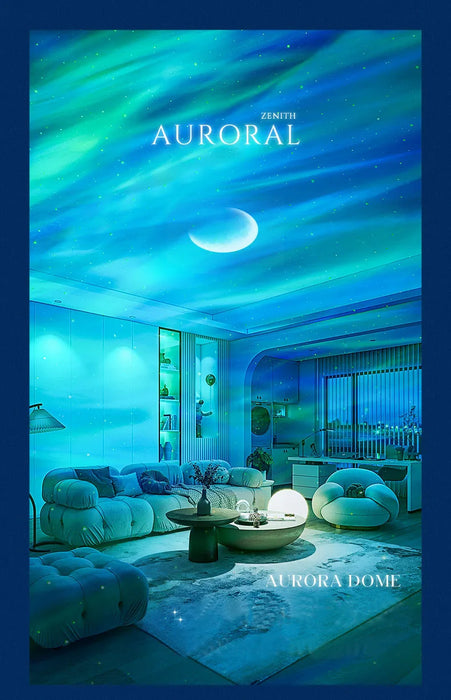 Galaxy Projector Night Light – 7-in-1 Aurora, Moon & Star Light with White Noise & Bluetooth Speaker - Samanta Factory