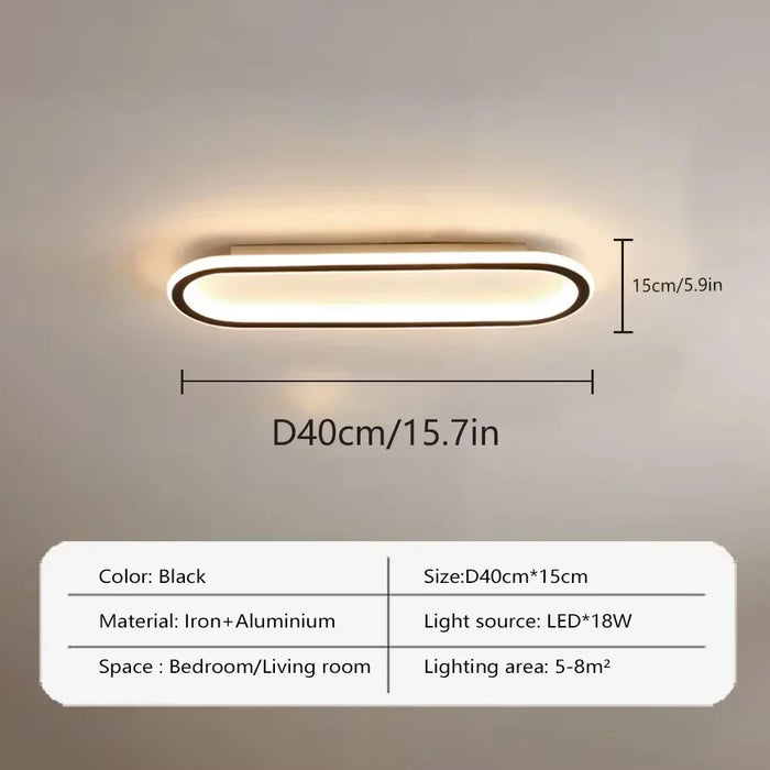 Modern LED Ceiling Light – Long Surface-Mounted Fixture with Dimmable Brightness - Samanta Factory