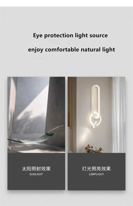 Bedside Lamp Modern Simple Creative Living Room Background Wall Stairwell Wall Lamp Nordic Network Red Corridor Wall Light - Samanta Factory