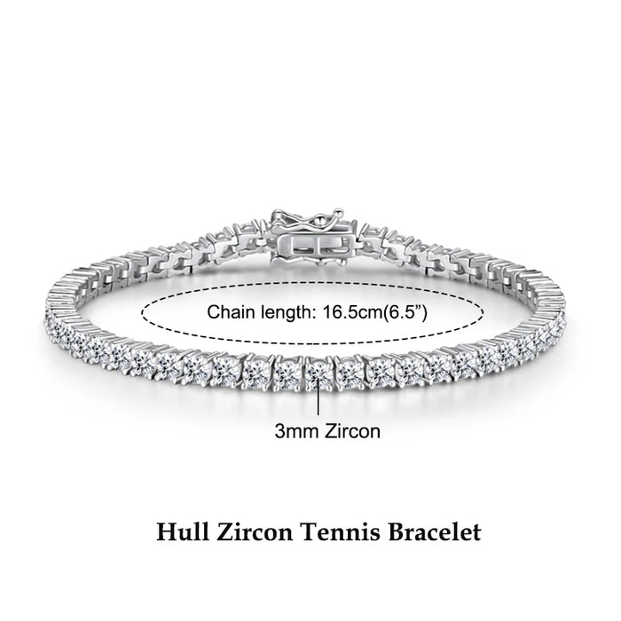 Luxury D Color Round Cut Bracelet for Men & Women - Samanta Factory