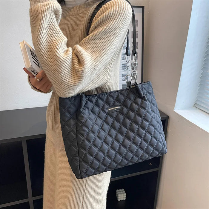 Casual Cotton Shoulder Tote – Soft, Fashionable Design for Women - Samanta Factory