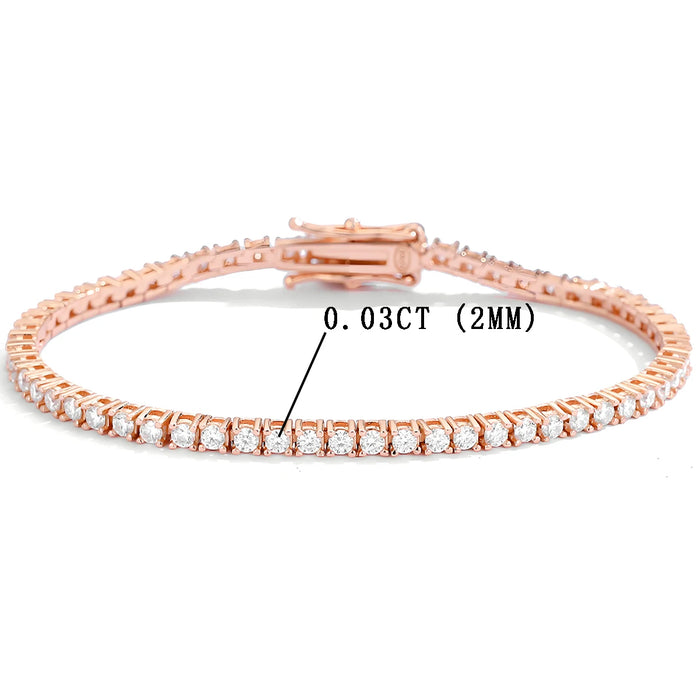 Moissanite Vintage Bracelet – 925 Sterling Silver Unisex Jewelry - Samanta Factory