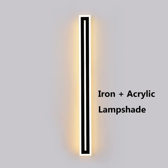 Outdoor LED Wall Light – Waterproof IP65 Long Strip Sconce for Porch & Courtyard