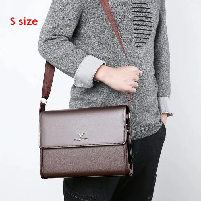 Men’s Business Briefcase – PU Leather Shoulder & Crossbody Bag SF