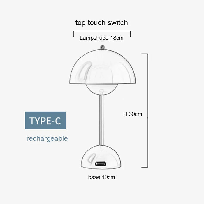Flower Bud Desk Lamp – Touch-Controlled LED Light with Dimmable Brightness