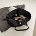 Vintage PU Leather Shoulder Tote – Soft Casual Bag with Lock Closure - Samanta Factory