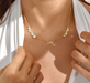 Personalized multi name stainless steel necklace in gold, silver, and rose gold for women