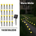 Decorative Solar-Powered LED Pathway Lights with 8 Modes and Bubble Ball Design - Samanta Factory