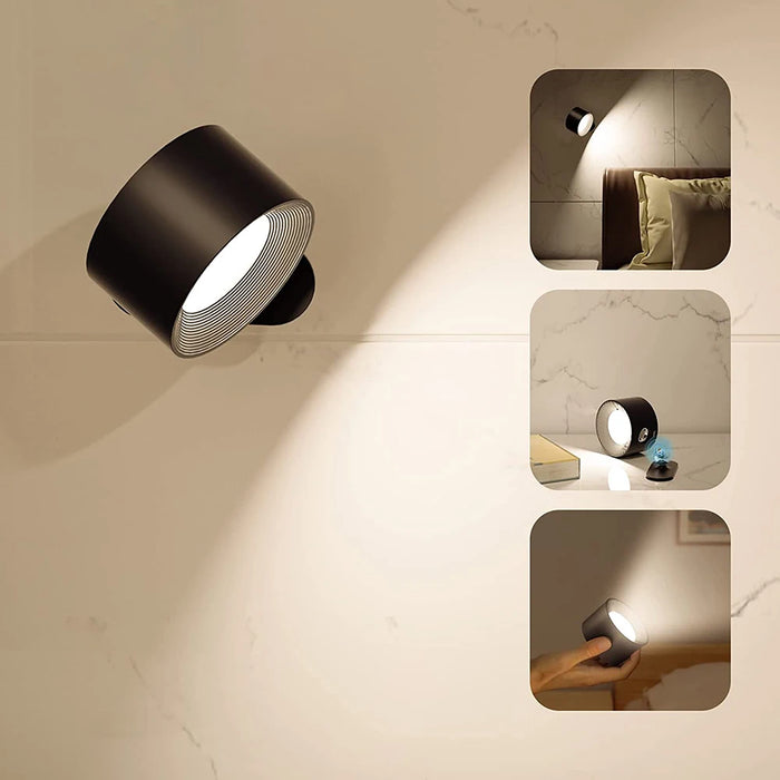 Rechargeable LED Wall Light – Touch Control with 3 Colour Modes & Adjustable 360° Rotation