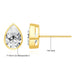 Luxury Bezel-Set Pear Moissanite Earrings for Wedding & Engagement Jewelry SF
