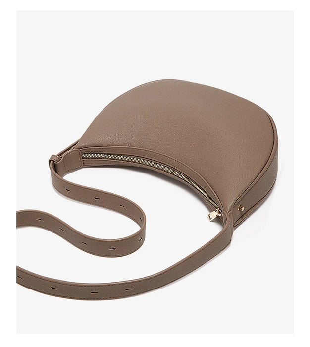 Chic Half-Moon Leather Handbag – Stylish Crossbody Bag for Women, Ideal Gift for Loved Ones - Samanta Factory