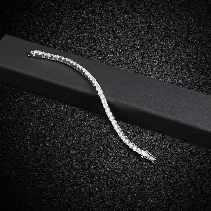 Moissanite Tennis Bracelet – Certified 925 Sterling Silver with D Color VVS1 Stones - Samanta Factory
