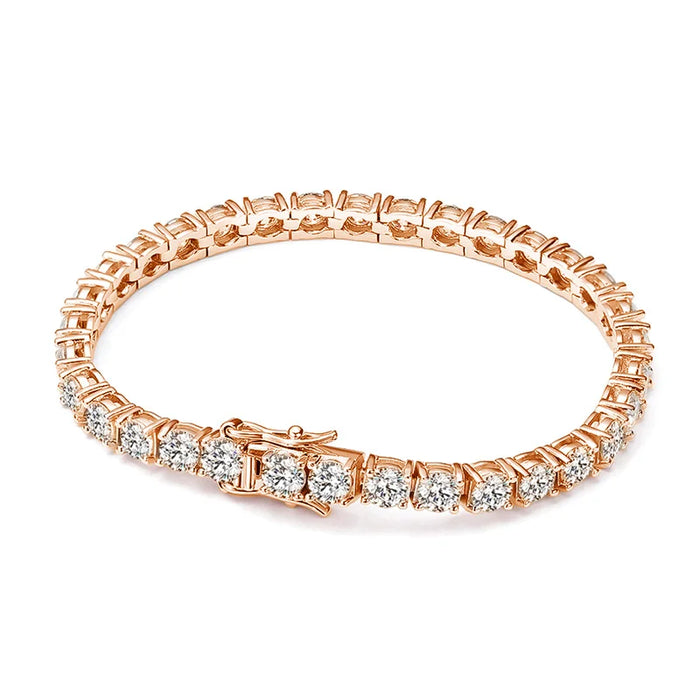 Moissanite Cuban Link Bracelet – 925 Sterling Silver with Certificate - Samanta Factory
