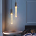 Modern Black & Gold LED Pendant Light – Crystal Rod Design for Ambient Lighting - Samanta Factory