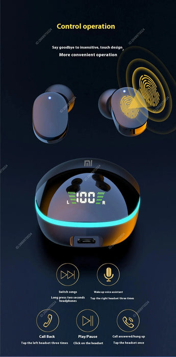 Bluetooth Earbuds – Waterproof Noise-Cancelling Wireless Headphones with Touch Control & Fast Charging