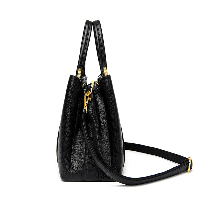 Women’s Tote Bag – Soft Microfiber Leather Casual Handbag with Zipper Closure - Samanta Factory