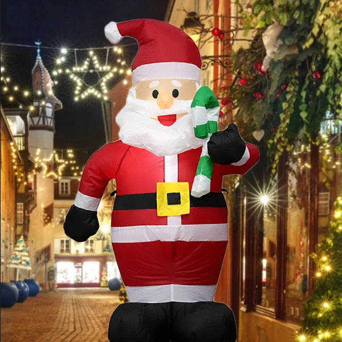 Inflatable Christmas Decoration – 3D PVC Santa Ornament with LED Lights