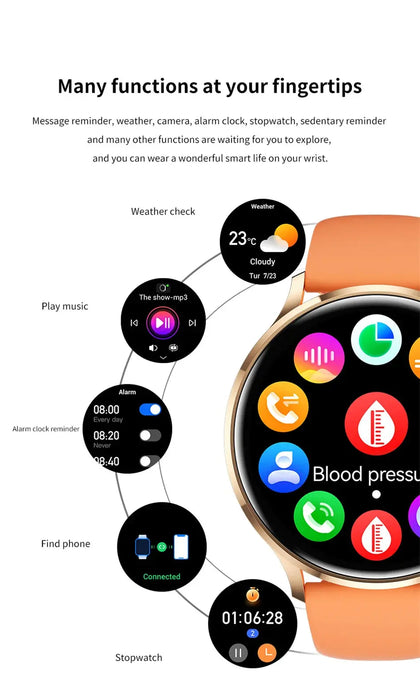 Bluetooth Calling Smartwatch – Fitness & Health Tracking SF