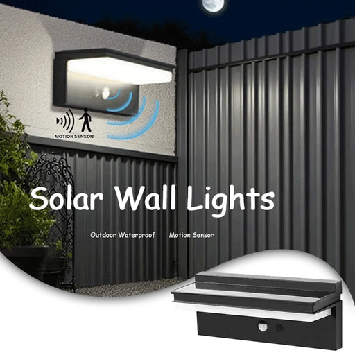 Solar Motion Sensor LED Wall Light – Waterproof Outdoor Lighting for Yard and Garden
