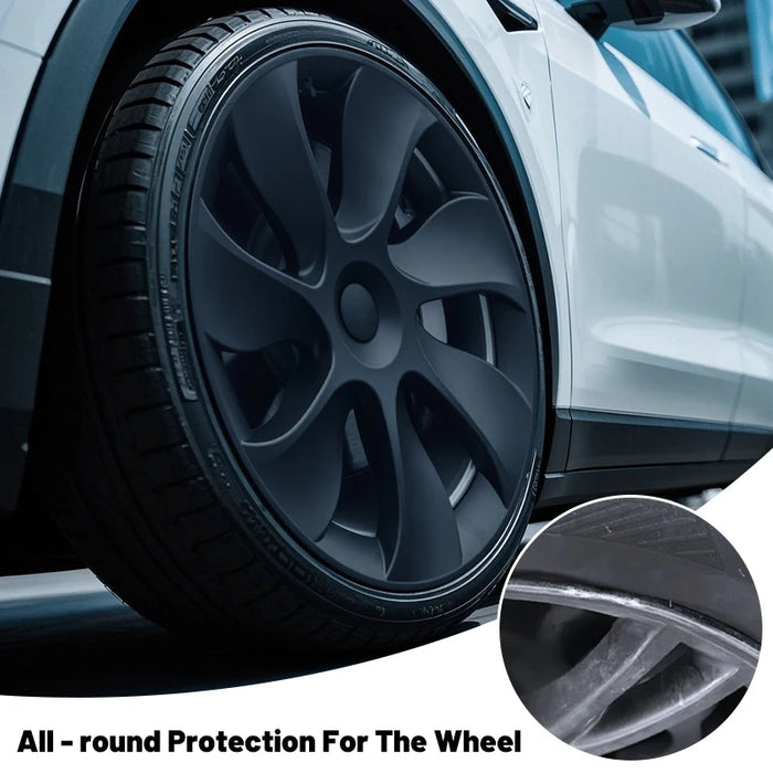 4PCS 19 Inch Cyclone Style Wheel Covers for Tesla Model Y (2020-2024) Right & Left Automobile Accessories Hubcaps Replacement - Samanta Factory