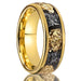 Men’s Tungsten Wedding Band – 18K Gold Plated Finish SF