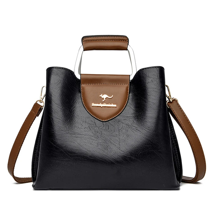 Women’s Leather Tote Bag – Luxury Designer Shoulder & Crossbody Handbag - Samanta Factory