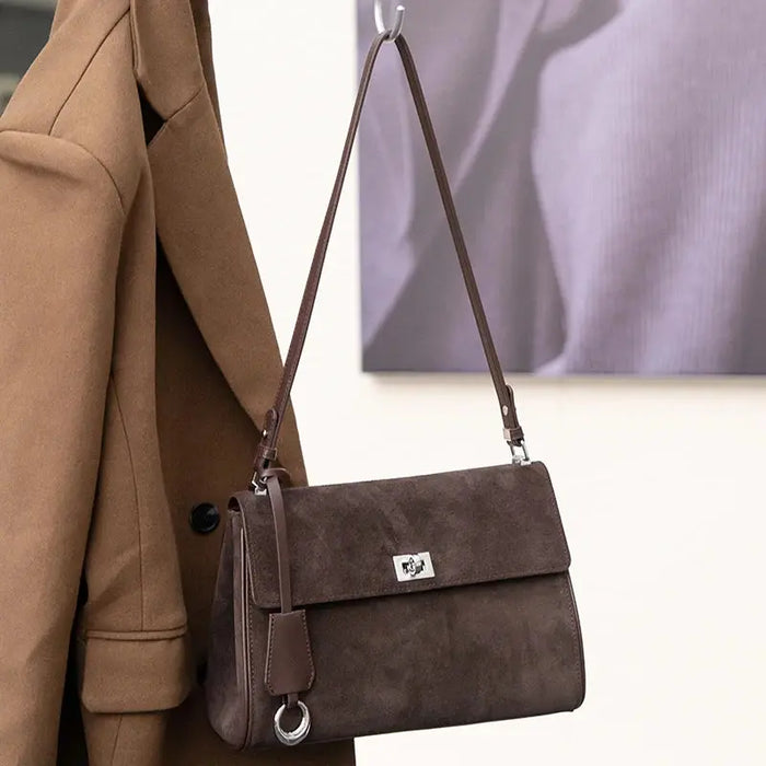 Leather Shoulder Bag - Soft Casual Tote SF