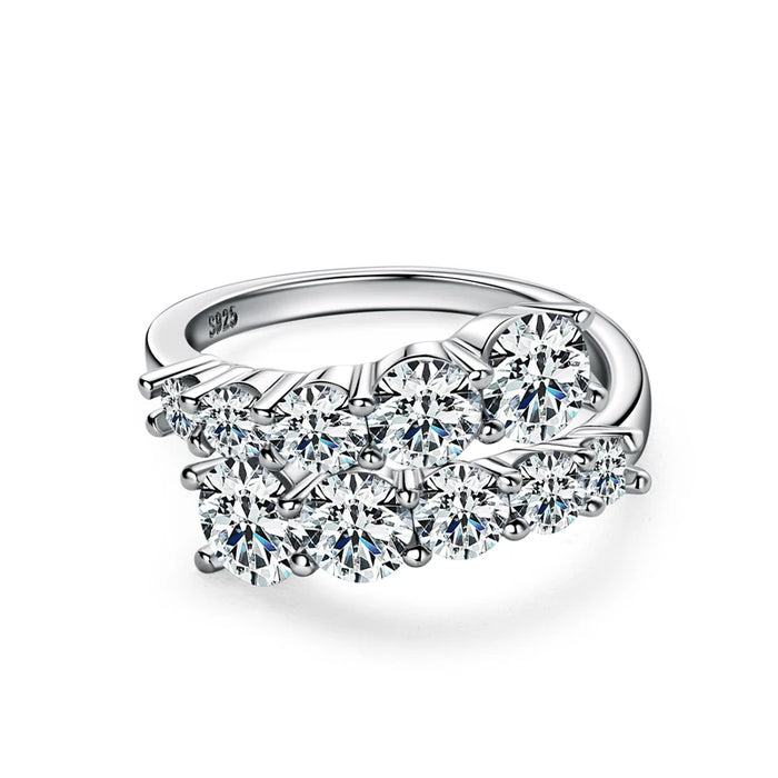Moissanite Wedding Band – 3.26cttw Multi-Stone Sparkle