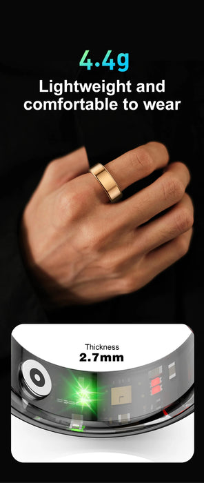 Smart Fitness Ring – Health Tracking with Sleep, Heart Rate & Gesture Control