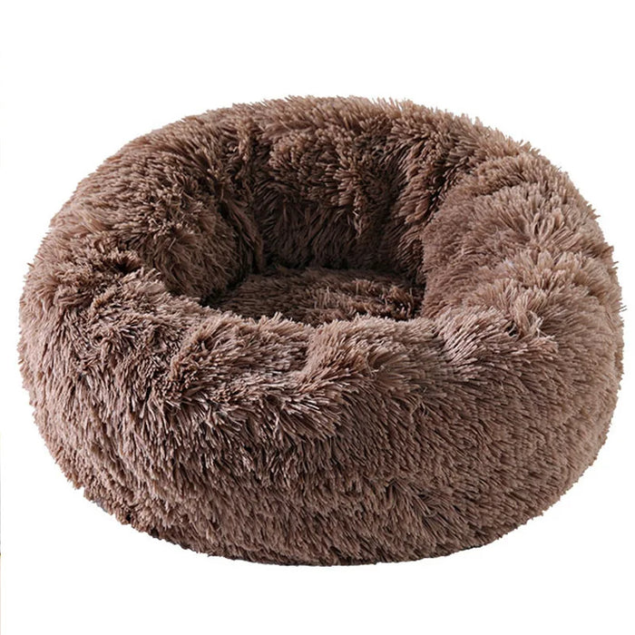 Plush Cat & Dog Nest Bed – Warm, Washable & Fluffy for Winter Comfort