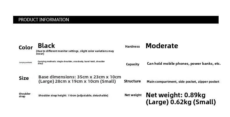 Urban Crossbody Bag - Lock Buckle Minimalist Design