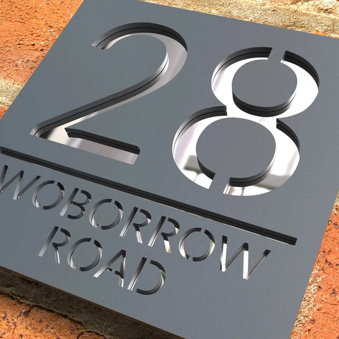 3D Floating House Sign – Custom Acrylic Address Plate SF
