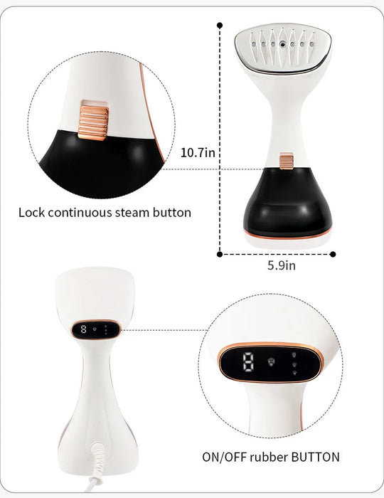 Handheld Steam Brush – 1800W Powerful Garment Steamer Samanta Factory