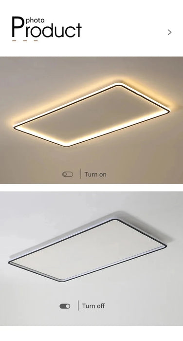 Modern Ultra-Thin LED Ceiling Light – Remote Control, Dimmable, Energy-Saving Lighting Fixture - Samanta Factory