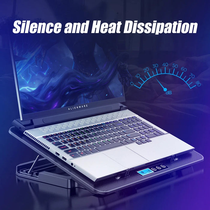 Laptop Cooling Pad – 6-Fan Ultra-Quiet Airflow for 13–18" Notebook