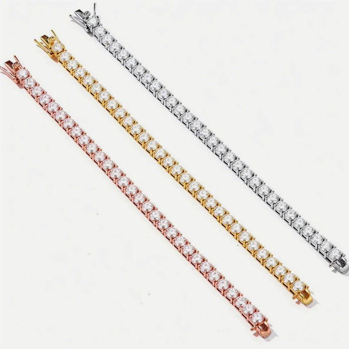 Moissanite Vintage Bracelet – 925 Sterling Silver Unisex Jewelry - Samanta Factory