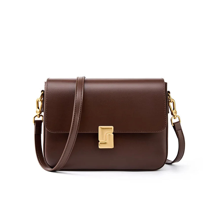 Split Leather Satchel Bag – Moderate Hardness for Women