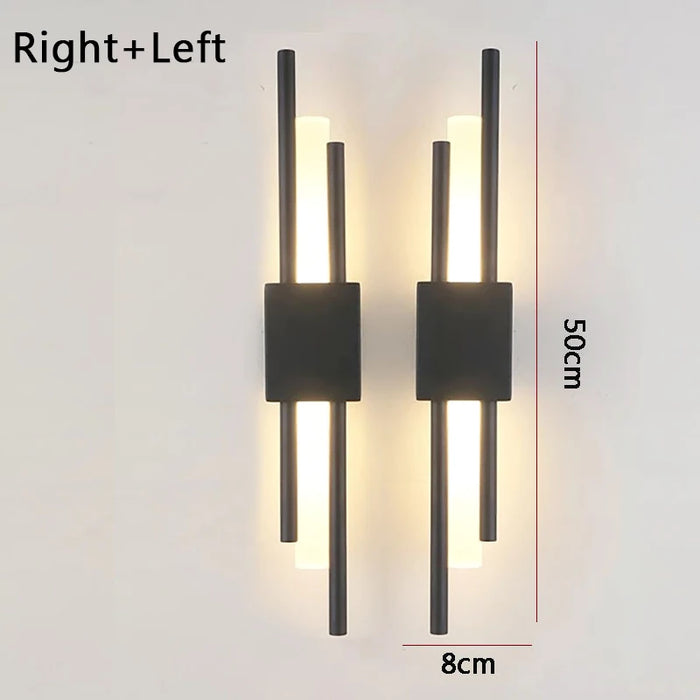 Contemporary Black & Gold LED Wall Lamp – Up & Down Light for Modern Interiors - Samanta Factory