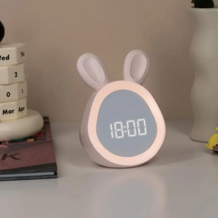 LED Cartoon Alarm Clock – Digital Display with Voice Control & Rechargeable Batter